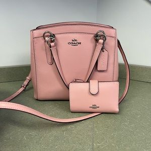 Pink coach bag/wallet